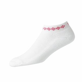 Women's Footjoy ProDry Golf Socks White/Pink NZ-103187